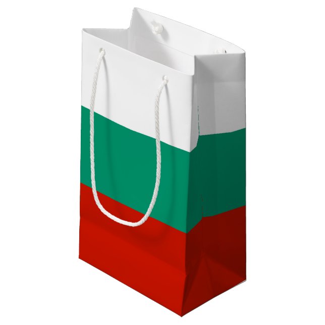 Sacola Para Presentes Pequena Bandeira da Bulgária (Frente inclinada)