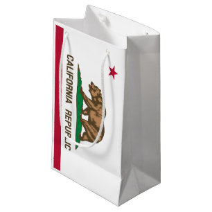 Sacola Para Presentes Pequena Bandeira da Califórnia