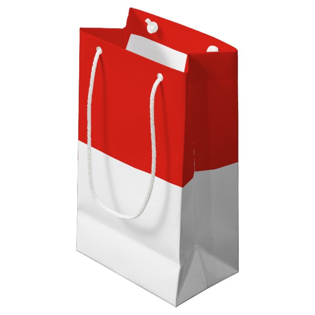 Sacola Para Presentes Pequena Bandeira da Indonésia (Frente inclinada)