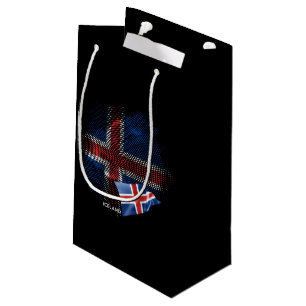 Sacola Para Presentes Pequena bandeira da Islândia