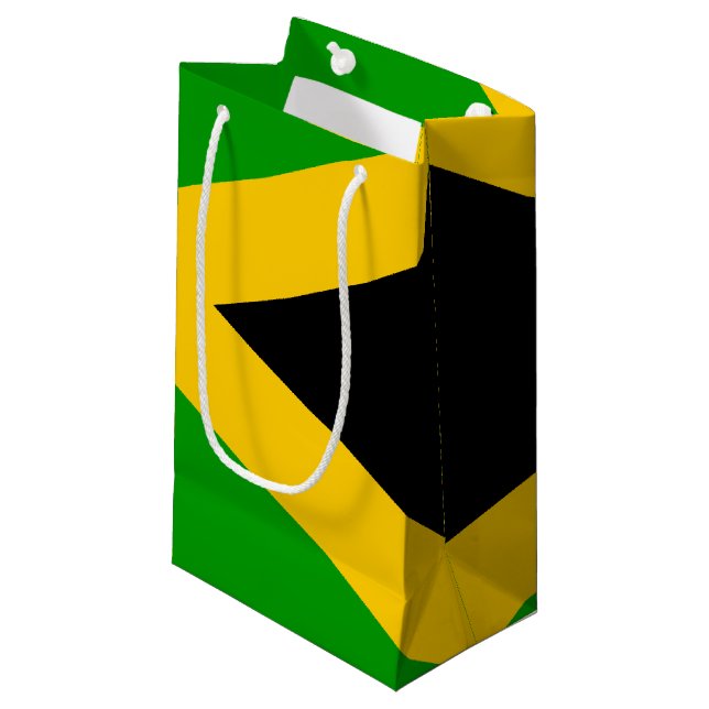 Sacola Para Presentes Pequena Bandeira da Jamaica (Frente inclinada)