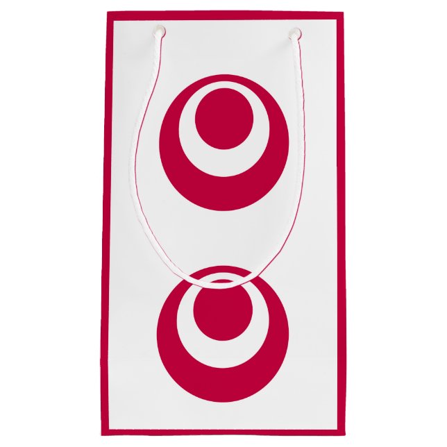 Sacola Para Presentes Pequena Bandeira da Prefeitura de Okinawa, Japão (Frente)