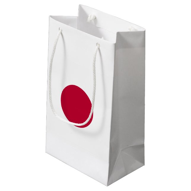 Sacola Para Presentes Pequena Bandeira de Japão (Verso inclinado)