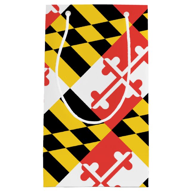 Sacola Para Presentes Pequena Bandeira de Maryland (Frente)
