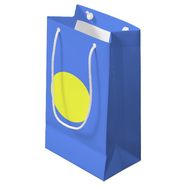 Sacola Para Presentes Pequena bandeira de Palau (Frente inclinada)