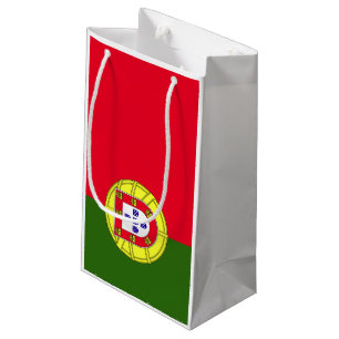 Sacola Para Presentes Pequena Bandeira de Portugal