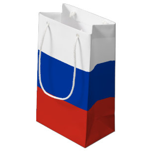 Sacola Para Presentes Pequena Bandeira de Rússia