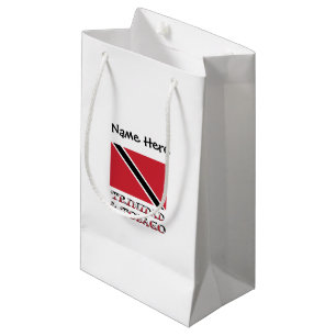 Sacola Para Presentes Pequena Bandeira de Trinidad e Tobago Personalizada