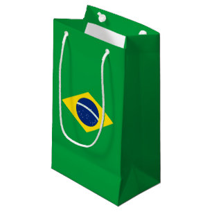 Sacola Para Presentes Pequena Bandeira do Brasil