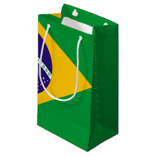 Sacola Para Presentes Pequena Bandeira do Brasil