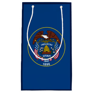 Sacola Para Presentes Pequena Bandeira do Estado de Utah Design