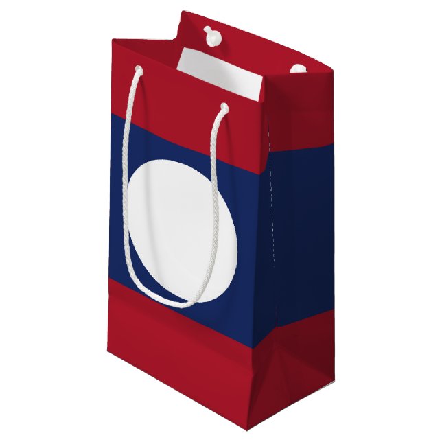 Sacola Para Presentes Pequena Bandeira do Laos (Frente inclinada)