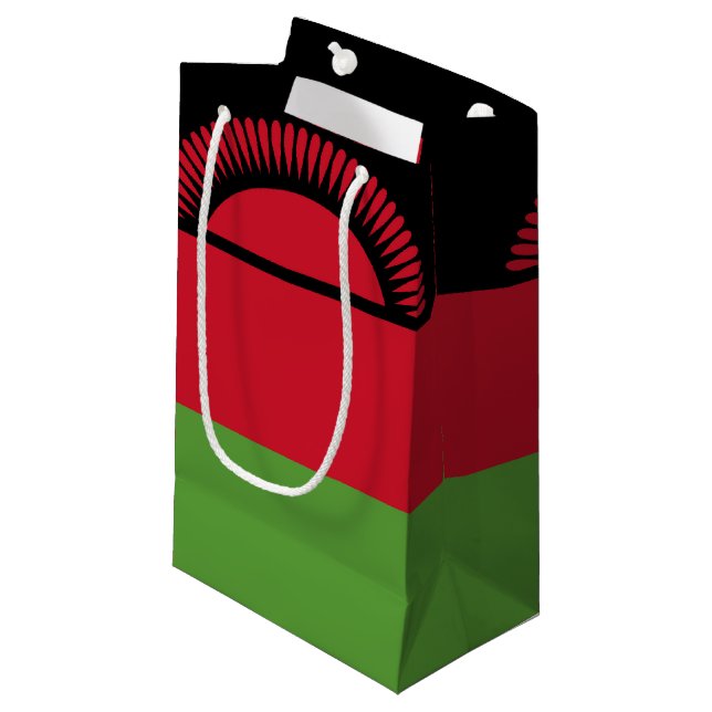 Sacola Para Presentes Pequena Bandeira do Malawi (Frente inclinada)