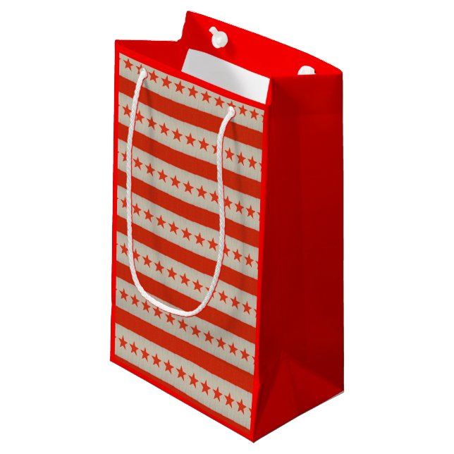 Sacola Para Presentes Pequena Bandeira do Presente EUA (Frente inclinada)