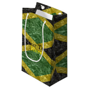 Sacola Para Presentes Pequena Bandeira jamaicana - enrugada