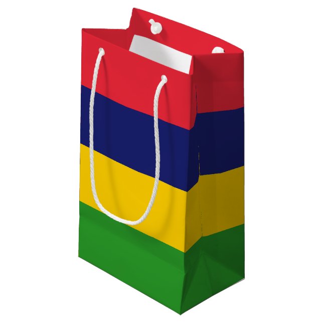 Sacola Para Presentes Pequena Bandeira Maurícia (Frente inclinada)