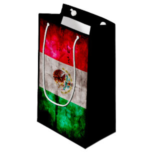 Sacola Para Presentes Pequena Bandeira resistida de México do vintage
