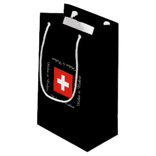 Sacola Para Presentes Pequena Bandeira suíça