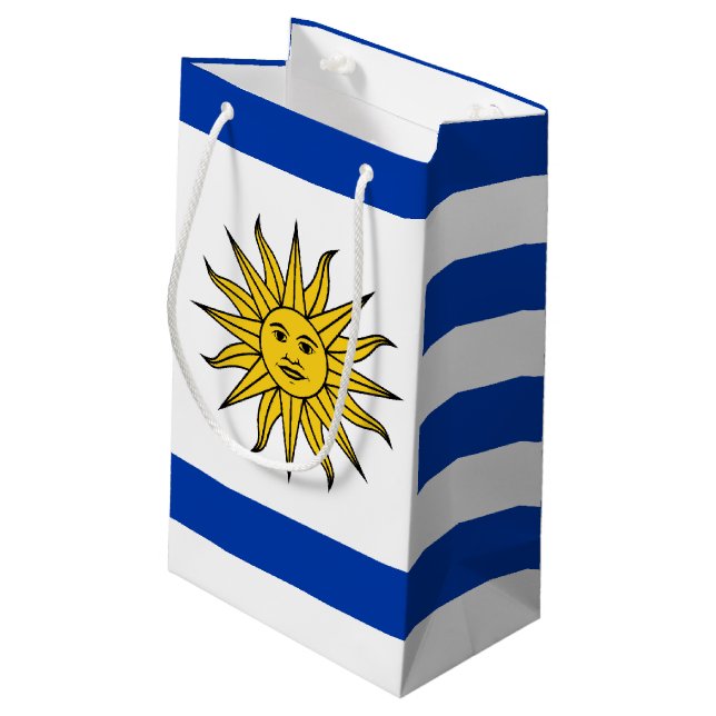 Sacola Para Presentes Pequena Bandeira Uruguai Banda Oriental (Verso inclinado)