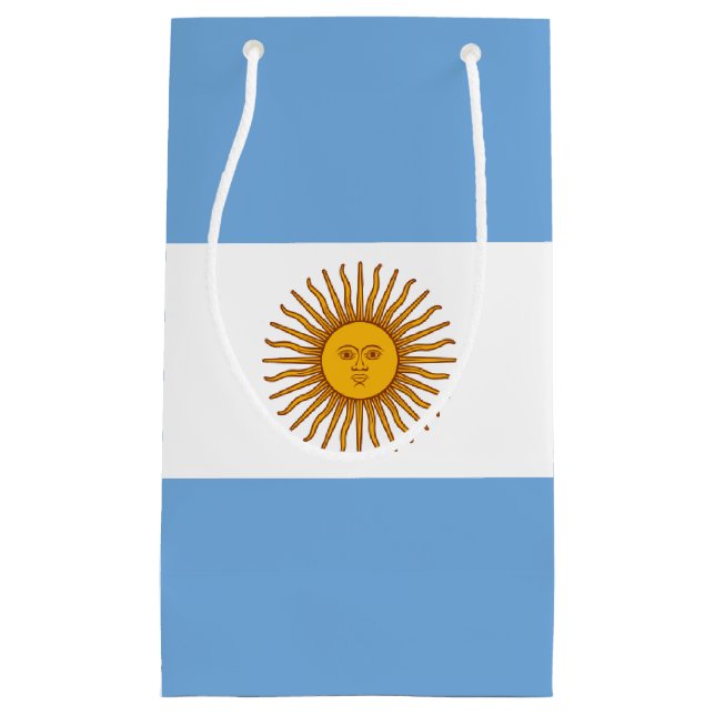 Sacola Para Presentes Pequena Bandera de bandeira da Argentina (Frente)