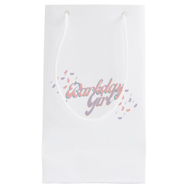 Sacola Para Presentes Pequena Barkday Girl Gift Bag (Frente)