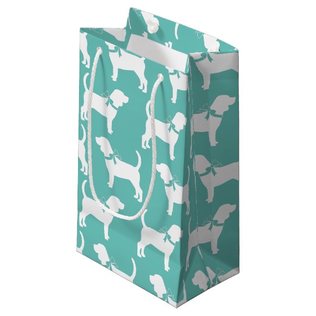 Sacola Para Presentes Pequena Beagle Dog Puppy (Frente inclinada)