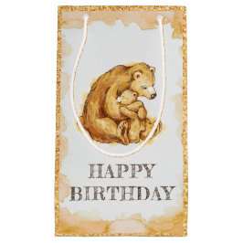 Sacola Para Presentes Pequena Bear Bear Feliz Aniversário da Elegante