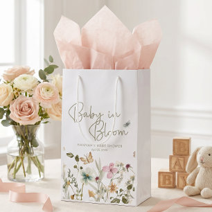 Sacola Para Presentes Pequena Bebê no Bloom Girl Chá de fraldas