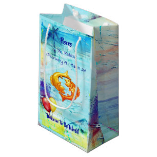 Sacola Para Presentes Pequena Bebês Peixes Os Pescados ( Fev 19 - Mar 20)