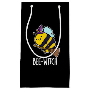 Sacola Para Presentes Pequena Bee feiticeiro Engraçado Bee Pun Dark BG