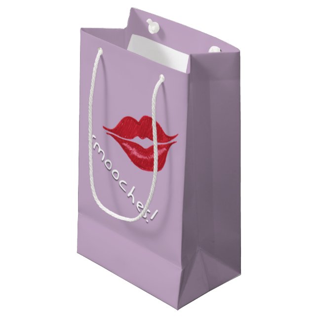 Sacola Para Presentes Pequena Beijos! Bolsa de Presentes Lábios (Frente inclinada)