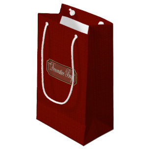 Sacola Para Presentes Pequena Belo Maroon - Pequeno Saco Presente