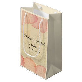 Sacola Para Presentes Pequena Bicho Simples Russo Elegante Casado Rosa Moderno