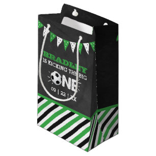 Sacola Para Presentes Pequena Bicking O Grande primeiro aniversario de futebol