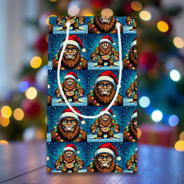 Sacola Para Presentes Pequena Bigfoot Sasquatch Natal Divertido