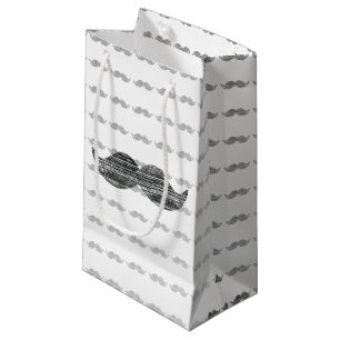 Sacola Para Presentes Pequena Bigode preto