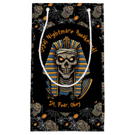 Sacola Para Presentes Pequena 🖤 Black Pharaoh Mummy Gift 🎃 👑