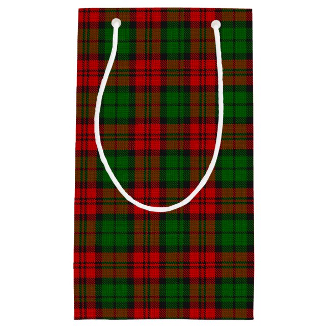 Sacola Para Presentes Pequena Blackwatch Campbell Tartan Red Green Xadrez (Frente)