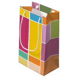 Sacola Para Presentes Pequena Blocos Geométricos de Pulverização Reproduzíveis