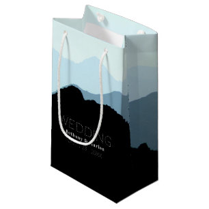 Sacola Para Presentes Pequena Blue Mountain Range, Casamento Russo