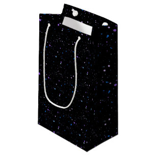 Sacola Para Presentes Pequena Blue + Purple Ink Splatters - Pequena barra de pre
