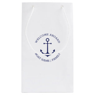 Sacola Para Presentes Pequena Boas-vindas personalizadas Ancoragem náutica bran