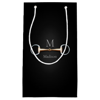 Sacola Para Presentes Pequena Bocado Snaffle Elegante Personalizado Preto