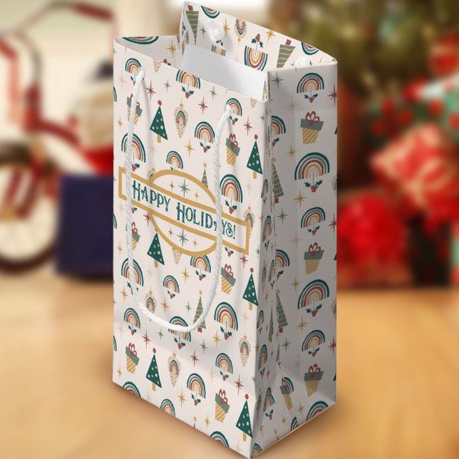 Sacola Para Presentes Pequena Boho Christmas Small Gift Bag (Criador carregado)