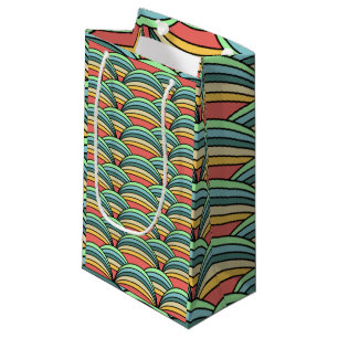 Sacola Para Presentes Pequena Boho Rainbows