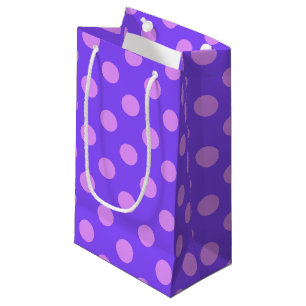 Sacola Para Presentes Pequena Bolinhas de Lilac na periwinkle