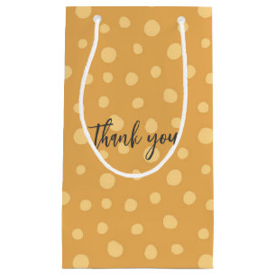 Sacola Para Presentes Pequena Bolinhas Laranja Elegante Favorita Dift Bag