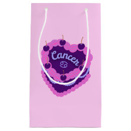 Sacola Para Presentes Pequena Bolo de Nascimento do Cardíaco Zodiac Pastel