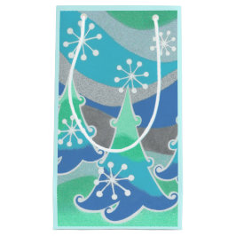 Sacola Para Presentes Pequena Bolsa de presente das árvores de inverno pequeno