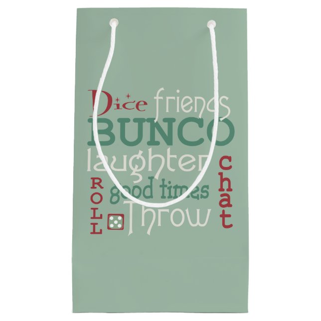 Sacola Para Presentes Pequena Bolsa de Presente de Natal Bunco (Frente)